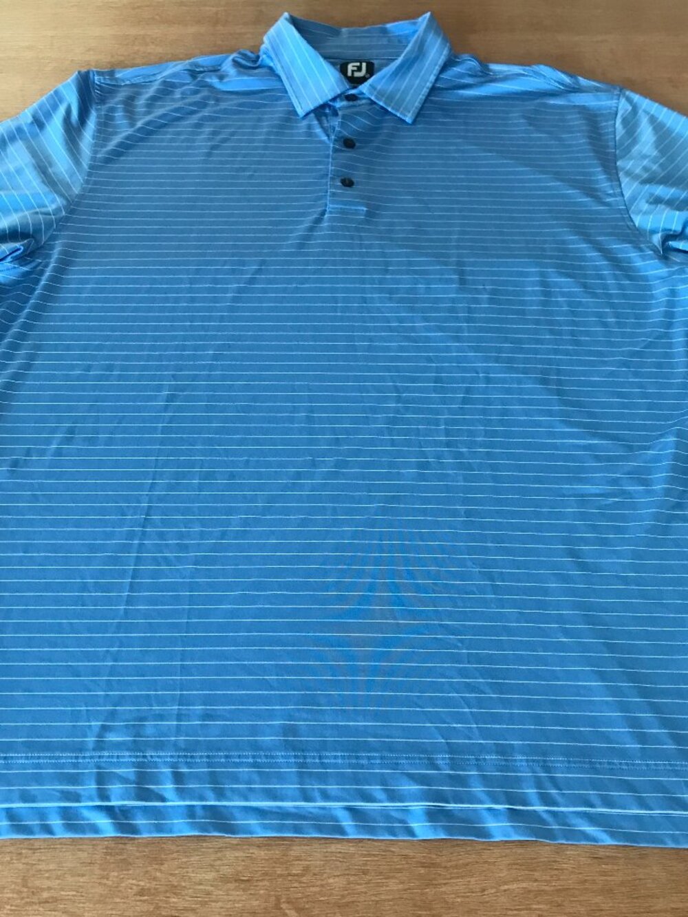 Footjoy Performance Polo Shirt Men XXL Blue Striped Short Sleeve Athleisure Golf